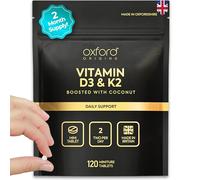 Micro Vitamin D3 K2 Tablets - 4000iu Vitamin D High Strength, Easy Swallow with 150ug Vitamin K2 MK7 & Coconut Oil MCTs for Absorption | UK Made Vitamin D3 | 2 Month Supply | 120 Mini Tablets