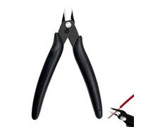 Micro Wire Cutter, Precision Small Side Cutters, Jewellery Pliers with Non-Slip Soft Black Handle, Flush Cutters, for Electrical, Homes, Craft, Jewellery, 3D Print Models,Plastic Models (Black)