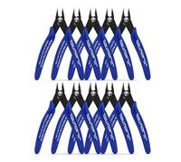 Micro Wire Cutters for Crafting - 10 Pack Small Flush Cutters for Jewelry Making Mini Wire Snips Zip Tie Cutter - Model Nippers Side Cutter Pliers Precision Diagonal Cutting Pliers for Electrical-Blue