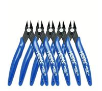Micro Wire Cutters with Spring, 5 inch Precision Electrical Cable Cutter Cutting Plier Side Snips Flush Cutter Pliers Tool for Coil Making, Home DIY Jewelry Soft Grip Slip Handles (5 PCS)