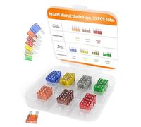 Micro2 (Dual Blade) / APT, ATR/Car Fuse Assortment Kit, 35 Pieces, Automotive Blade Fuse, 7 Current Ratings from 5A to 30A
