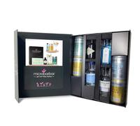 MicroBarBox Gin and Tonic Gift Set in a Premium Luxury Gift Box | including Hendricks, Bombay Sapphire, Hayman & Edinburgh Gin | Gifts for Women