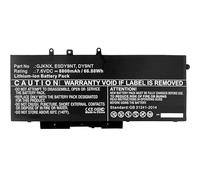MicroBattery MBXDE-BA0145 Replacement Notebook Battery - Component for Laptop (Battery, DELL, Latitude 14 5491 15 5591 5280 5290 5480 5490 5495 5580 590, P, P. Precision 35 20 3530)