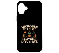 Microbes Fear Me Flavors Love Me Food Science Practitioners Case for iPhone 16 Plus