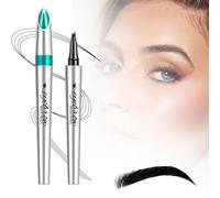 Microblading Eyebrow Pen-2054 New Eyebrow Pencil with 4 Fork Tip for Natural-Looking Hair-Like Defined Brows, Long-Lasting for 24 HR Wear, Waterproof Eyebrow Pen (Black)