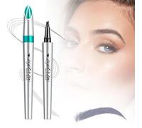 Microblading Eyebrow Pen-2054 New Eyebrow Pencil with 4 Fork Tip for Natural-Looking Hair-Like Defined Brows, Long-Lasting for 24 HR Wear, Waterproof Eyebrow Pen (Gray)