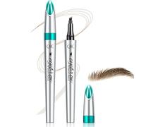 Microblading Eyebrow Pen, 4 Fork Tip Magic Eyebrow Pencil For Natural Hair-Like Brows,24h Long-Lasting Waterproof Smudgeproof Eyebrow Mascara Eye Brow Pen Makeup Pen (Light Brown)