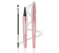 Microblading Eyebrow Pen 4-Fork Tip Waterproof Brow Pencil with Natural Hair Like Strokes, 24H Long-Lasting Smudge-Proof Brow Tint & Lamination Effect (Light Brown)