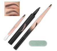 Microblading Eyebrow Pen - 4 Pcs Eyebrow Microblading Pen, Microblading Eyebrow Pen with Angled Brush, Precise Brush Create Wild Natural Hair-Like Brows, Waterproof,Last All Day Makeup,Shaping,Defined