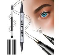 Microblading Eyebrow Pen, Eyebrow Pencil Gifts for Women, 2-in-1 Dual-Ended Long Lasting Eye Brow Filler Pencil with Precise 2 Micro-Fork-Tip (Black Brown)
