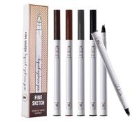 Microblading Eyebrow Pen, New Eyebrow Pencil With 4 Fork Tip For Natural-Looking Hair-Like Defined Brows, Waterproof Long-Lasting, Smudgeproof Brow Pen,Creates Natural Looking Defined Eyebrows (4PCS)