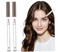 Microblading Eyebrow Pen Waterproof 2 Pack Ultra Fine Tip Brow Pencil for Hair Like Strokes Natural Looking Waterproof Eyebrow Makeup, Brown