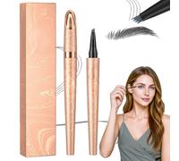 Microblading Eyebrow Pencil, 2026 New 3D Waterproof Microblading Eyebrow Pencil, Four Tip Precision for Natural Gap Filling, Long-Lasting Eyebrow Makeup for Women (Gray)