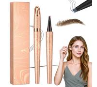 Microblading Eyebrow Pencil, 2026 New 3D Waterproof Microblading Eyebrow Pencil, Four Tip Precision for Natural Gap Filling, Long-Lasting Eyebrow Makeup for Women (Dark Brown)