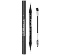Microblading Eyebrow Pencil - Double-Ended Brow Tint with Brush | Eyebrow Contouring Pen, Eyebrow Tint Pen with 2-Fork-Tip & Precise Tip