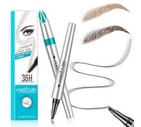 Microblading Eyebrow Pencil, Eyebrow Pen with an Upgrade Micro-Fork Tip Applicator, Waterproof Microblading Brow Pen,Last All Day, Brow Pencil for Natural Looking Brows Makeup (Dark Brown)