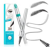 Microblading Eyebrow Pencil, Eyebrow Pen with an Upgrade Micro-Fork Tip Applicator, Waterproof Microblading Brow Pen,Last All Day, Brow Pencil for Natural Looking Brows Makeup (Black)