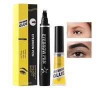 Microblading Eyebrow Pencil - Smudge-Proof Microblading Pen, Waterproof Brow Definer | Sweatproof Eyebrow Tattoo Pen, Long-Lasting Brow Enhancer, Precision Hair-Like Strokes, Professional Makeup Tool,