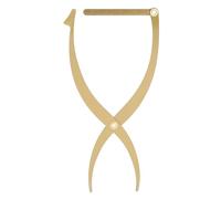 Microblading Eyebrow Ruler, Eyebrow Stencil Ruler 3 Point Positioning for Salon (Gold)