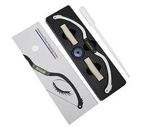 Microblading Line Marker Ruler, Eyebrow Bow Mapper Tool with Mapping Thread for Shaped Brows, Eyebrow Design Measure Tool Semi-Permanent Makeup for Mapping Precise Lines(Silver ruler)