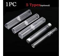 Microblading Pen Storage Box Acrylic Display Case with Double Cover Dustproof for Cosmetic and Tattoo Brow Tools (A)