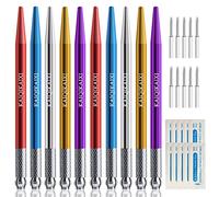 Microblading Pens 10 Piece Light Manual Tattoo Eyebrow Pens For Permanent Makeup Supplies Durable Aluminum Pen With Lock-Pin Tech 10Pcs Tattoo Microblading Pen