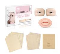 Microblading Practice Skin Double Sided Inkless Eyebrow Shape Ombre Eyebrow Permanent Makeup PMU Accessories Tattoo Artificial Skin Eyebrow Lip Blush Training 12 Pieces