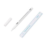 Microblading White Surgical Eyebrow Tattoo Skin Marker Pen With Measuring Ruler