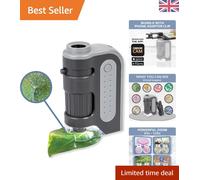MicroBrite LED Pocket Microscope: 60-120x Magnification for Curious Minds
