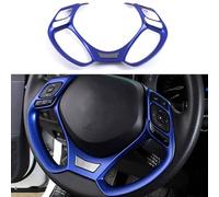 MICROCK Steering Wheel Cover Trim for Toyota C-HR CHR 2017 2018 2019 2020 2021, ABS Blue, 1pc