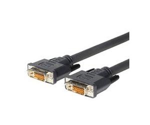 MicroConnect 1 m DVI-D M/M - Cables DVI (DVI-D, DVI-D, Male, Male, Gold, Black)