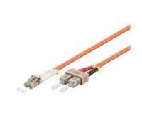 MicroConnect 1m LC-SC UPC LSZH Fiber Optic Cable OM2 Orange - Fiber Optic Cables (1 m, OM2, LC, SC, Male Connector/Male Connector, Orange)