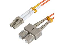 MicroConnect 2m LC-SC UPC LSZH Fiber Optic Cable OM2 Orange - Fibre Optic Cables (2 m, OM2, LC, SC, Male Connector/Male Connector, Orange)
