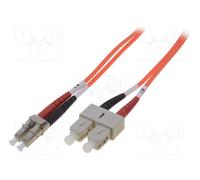 InLine LWL SC Male to Male Connector 10 meter Fiber Optical Duplex Cable Orange - 88639-10M