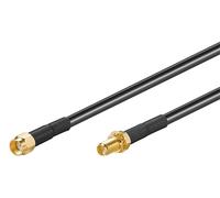 MicroConnect 51675 Coaxial Cable - 1m RP-SMA Male to Female Black