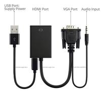 Microconnect Active VGA Male to HDMI Female Adapter with USB Power 1080p (VGAHDMI)