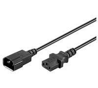 MicroConnect AK 5029 Power Cable - 0.6m Black C13 to C14 Coupler 10A 250V
