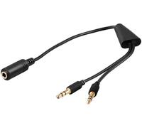 MicroConnect AUDAL 3.5mm 4pin F - 2x3.5mm M Black