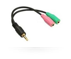 MicroConnect AUDALS015 3.5 mm Interface 2 x 3.5 mm Black Cable and Adapter