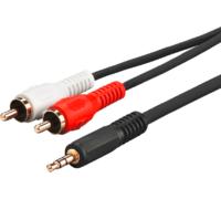 Microconnect AUDLC15G audio cable 15 m 3.5mm 2 x RCA Black