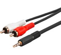 Microconnect AUDLC3G audio cable 3 m 3.5mm 2 x RCA Black