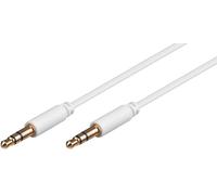 MicroConnect AUDLL2W Audio Cable 1.5m 3.5mm Male to Male Gold-Plated White