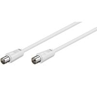 MicroConnect COAX025W Coaxial Cable - 2.5m White Male to Female 75 Ohm