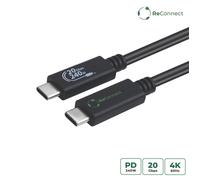 MicroConnect ECO-USB3.2CC0.25 USB-C Cable USB 3.2 Gen 2x2 0.25m Black