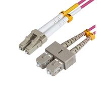 MicroConnect 5 m LC/PC-SC/PC 5 M LC/SC PC Fibre Optic Cable - Purple (5 m, OM4 LC/PC Fiber Optic Cable, SC/PC, Purple)