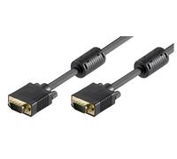 Microconnect Full HD SVGA VGA (HD15) Cable Male to Male with Ferrite Cores Black - 5m