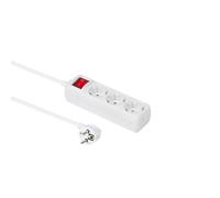 MicroConnect GRU003W-SWITCH 3-way Schuko Socket 1.5M White