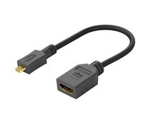 MicroConnect HDM19F19MMC HDMI to Micro HDMI Adapter - 4K 0.15m Gold-Plated Black