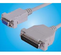 MicroConnect IBM029-2 Serial Cable 1.8m Grey DB25 Male to DB9 Female
