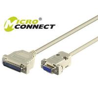 MicroConnect IBM029 Serial Cable 3m Grey DB-9 Male to DB-25 Female